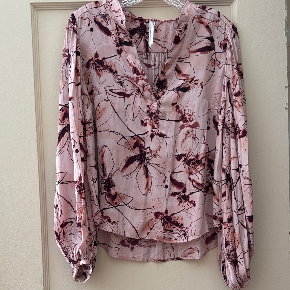 Anthropologie Floral Pink Women's Top